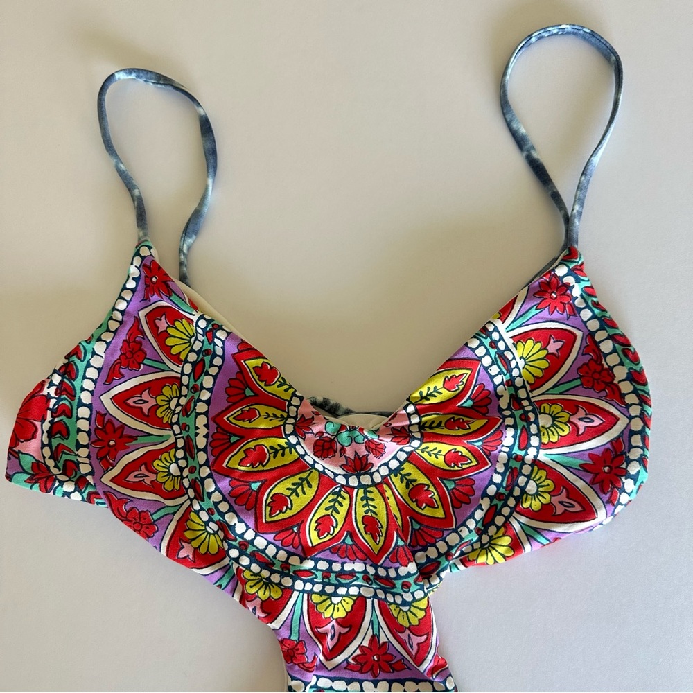 Billabong Womens Y2K One Piece Monokini Swimsuit Boho Multicolored Floral Medium - Picture 6 of 16
